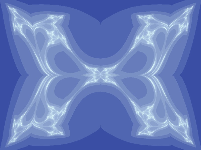 One of Julia duals of the first Butterfly Fractal, as rendered using Ultra Fractal software on modern hardware.